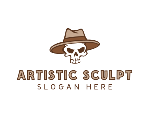 Fedora Skull Hat logo design