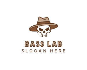 Fedora Skull Hat logo design