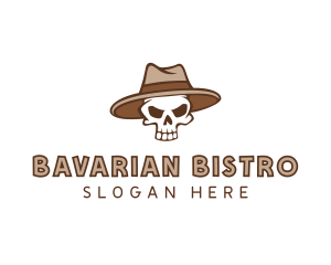 Fedora Skull Hat logo design