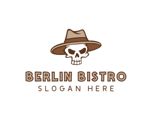 Fedora Skull Hat logo design