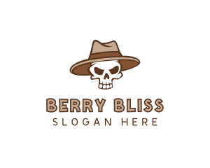 Fedora Skull Hat logo design