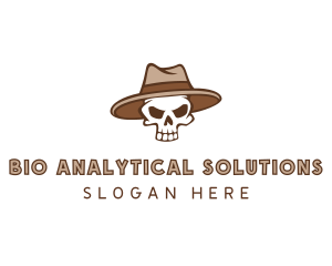 Fedora Skull Hat logo design