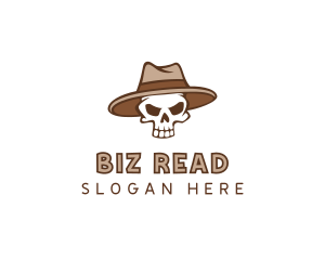 Fedora Skull Hat logo design