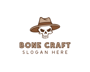 Fedora Skull Hat logo design