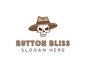 Fedora Skull Hat logo design