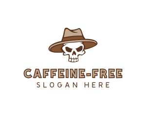 Fedora Skull Hat logo design