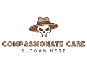 Fedora Skull Hat logo design