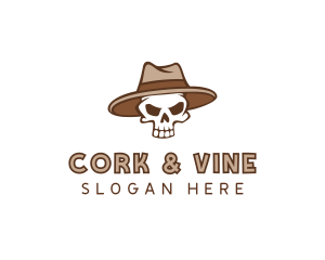 Fedora Skull Hat logo design