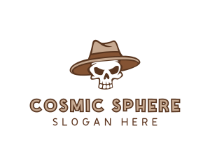 Fedora Skull Hat logo design