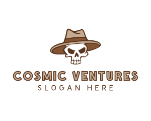 Fedora Skull Hat logo design