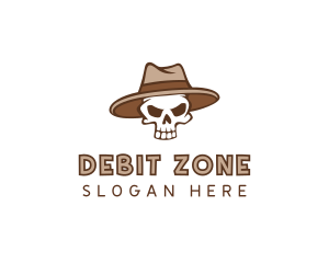 Fedora Skull Hat logo design