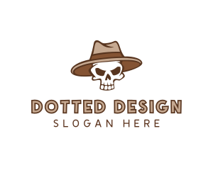 Fedora Skull Hat logo design