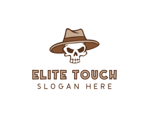 Fedora Skull Hat logo design