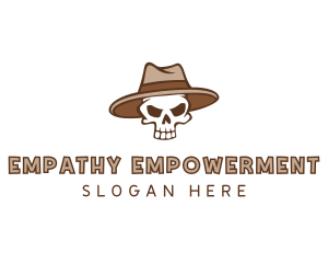 Fedora Skull Hat logo design