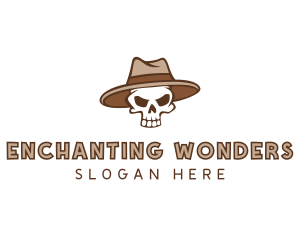 Fedora Skull Hat logo design