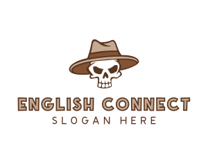 Fedora Skull Hat logo design