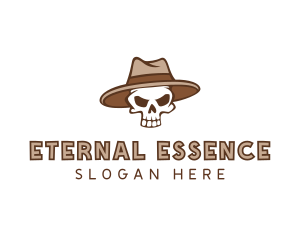 Fedora Skull Hat logo design