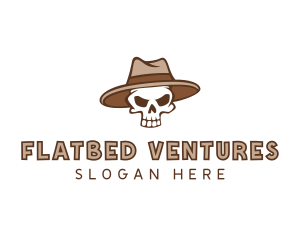 Fedora Skull Hat logo design