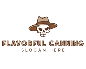 Fedora Skull Hat logo design