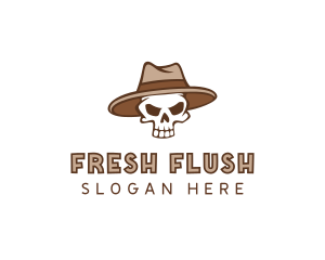 Fedora Skull Hat logo design