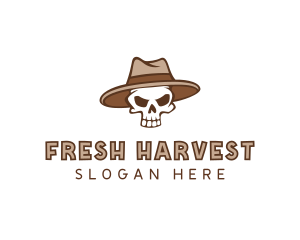 Fedora Skull Hat logo design