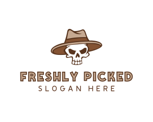 Fedora Skull Hat logo design