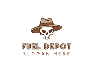 Fedora Skull Hat logo design