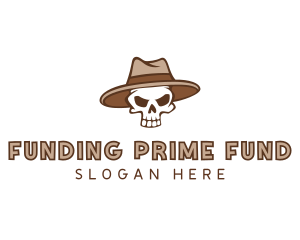 Fedora Skull Hat logo design