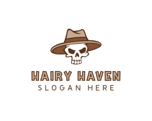 Fedora Skull Hat logo design