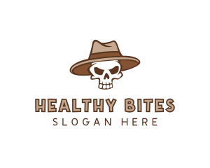 Fedora Skull Hat logo design