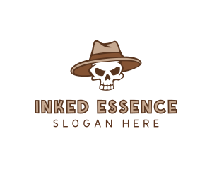 Fedora Skull Hat logo design