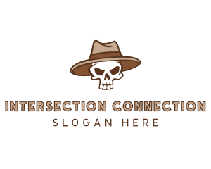 Fedora Skull Hat logo design