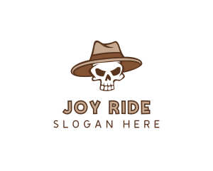 Fedora Skull Hat logo design