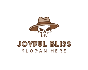 Fedora Skull Hat logo design