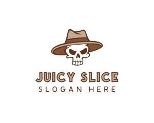 Fedora Skull Hat logo design