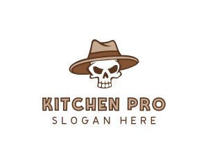 Fedora Skull Hat logo design