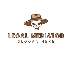 Fedora Skull Hat logo design