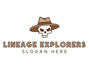 Fedora Skull Hat logo design