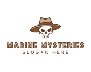 Fedora Skull Hat logo design