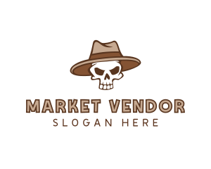 Fedora Skull Hat logo design