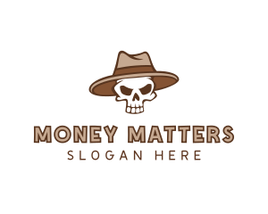 Fedora Skull Hat logo design