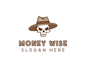 Fedora Skull Hat logo design