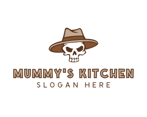 Fedora Skull Hat logo design