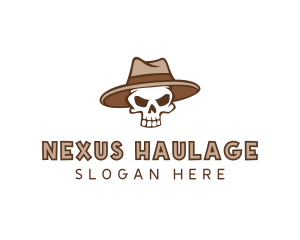 Fedora Skull Hat logo design