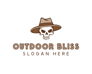 Fedora Skull Hat logo design