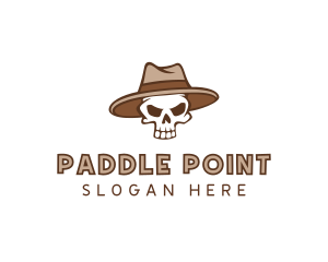 Fedora Skull Hat logo design