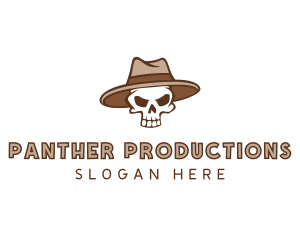 Fedora Skull Hat logo design