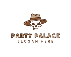 Fedora Skull Hat logo design