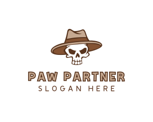 Fedora Skull Hat logo design