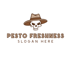 Fedora Skull Hat logo design